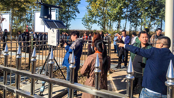 與會代表一行人來到了楊家村耕地質量監測點